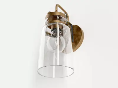 3D retro wall lamp Free 3D model