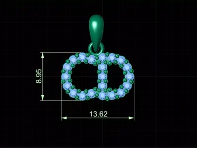 Pendant 3dm stl 3D print model baby rattle with beads 3D print model