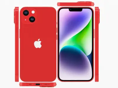 iPhone 14 RED 3D model
