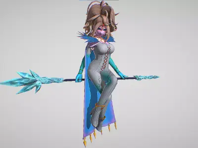 Krystalinda - Dragon Quest Monsters - All Animations Included Low-poly 3D model