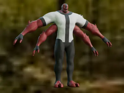 Fourarms from Ben 10 Low-poly 3D model