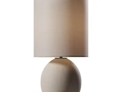 Small Orb Lamp in Chalk 3D model