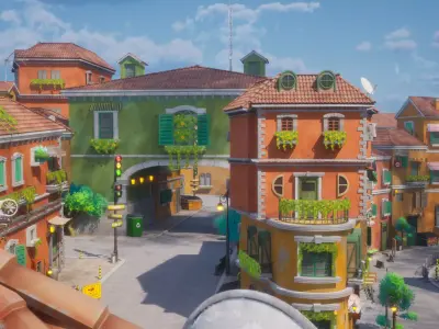 Solivara Stylized City Pack UE5  Low-poly 3D model