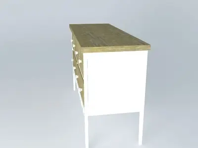 Wooden light console Free 3D model