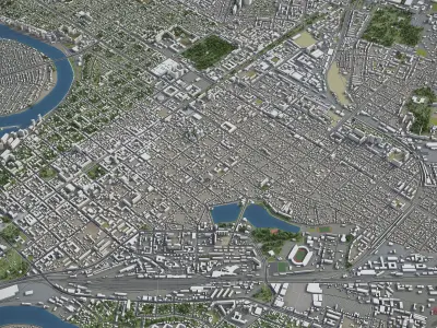 Krasnodar  Low-poly 3D model