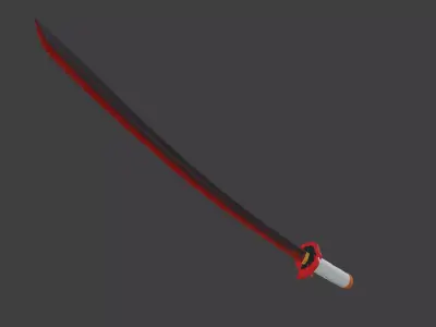 Fire Sword Low-poly 3D model