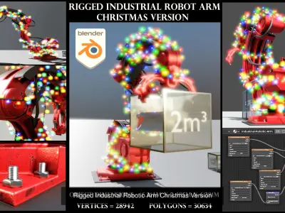 Industrial Robotic Arm All Versions 3D Model Pack