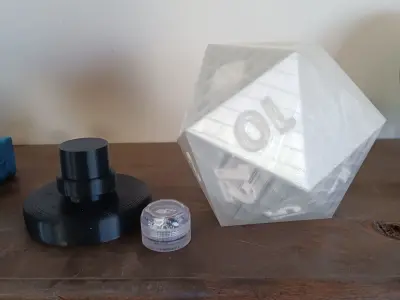 D20 Lamp and stand 3D print model