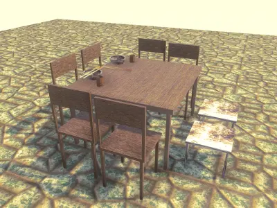 PSX Ramen Table Soup 3D model