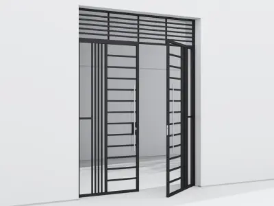 Aluminium door 52 3D model