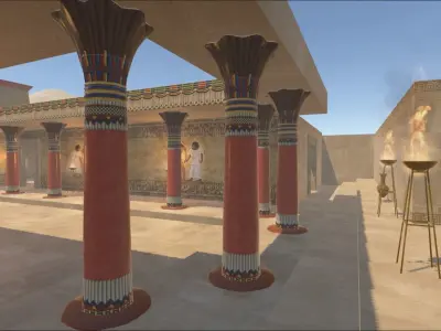 Egyptian labyrinth VR Low-poly 3D model