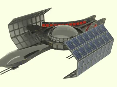 Jupiter - 800 Spaceship  Low-poly 3D model
