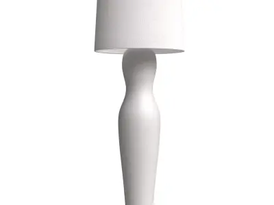 Contemporary Besame Floor Lamp in Cream Lacquer by Robert Kuo 3D model