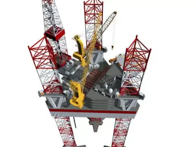 Jack-up rig 3D model
