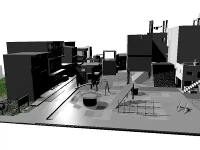 MINI BAIRRO FAVELA Low-poly 3D model