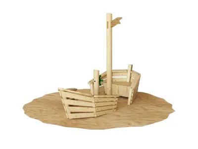 Small ship without floor 3D model