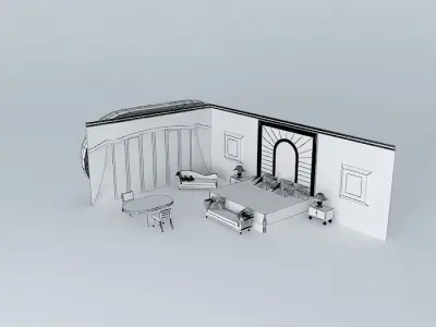 Emirates Palace - Grand Room Free 3D model
