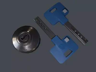 Key and Key Hole free VR   AR   low-poly 3d model Free low-poly 3D model