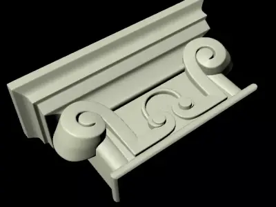 carved pilaster 3D model 13