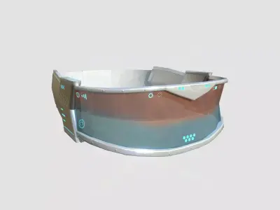 SciFi Glasses C06 White - Character Design Fashion Low-poly 3D model