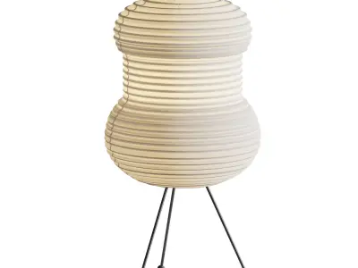 Japanese Noguchi Inspired Table Lamp 3D model