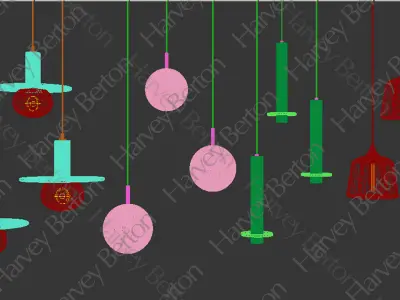 Elegant Contemporary Ceiling Lamp Model for 3ds Max 3D model