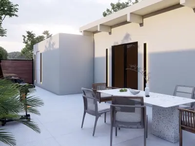 3D Exterior Scene 3D model design garden and landscape 3D model