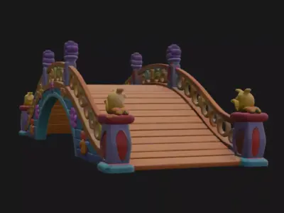 Cartoony bridge 3d model 3D model