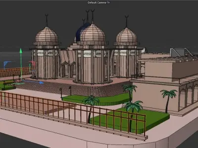 Arabic Masjid Palace M4 Low-poly 3D model