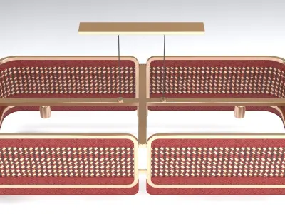 PARASOL LAMP 01 Low-poly 3D model