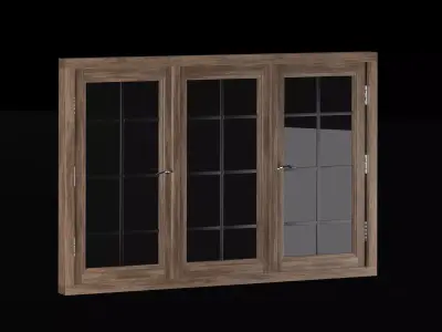Wooden windows 3D model order