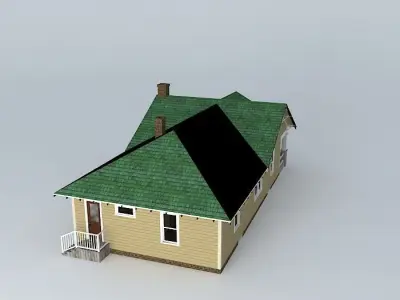 House with roof Free 3D model
