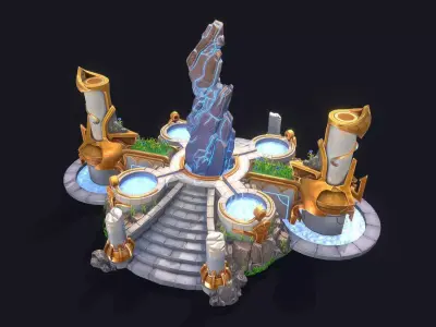 Hero Display Platform Low-poly 3D model