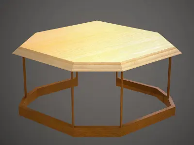 Furniture Coffee Tables Art Deco 007 Low-poly 3D model