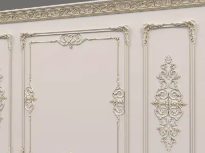 Wall Molding in Classic French style 17 3D model