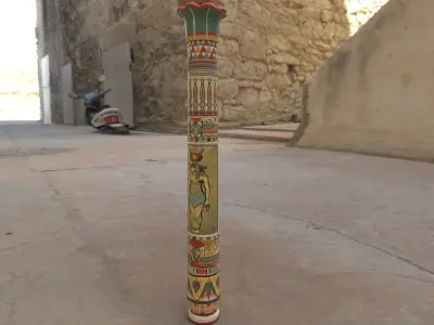 Tall Egyptian Column Low-poly 3D model