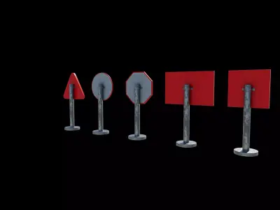 Traffic signs  3D model