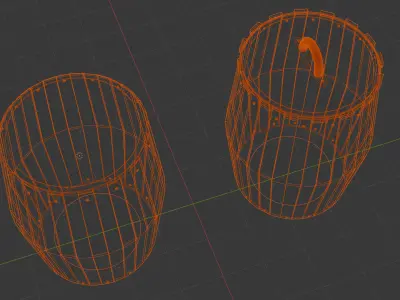 Wooden Barrels Pack - Open and Closed - Game Ready Low-poly 3D model