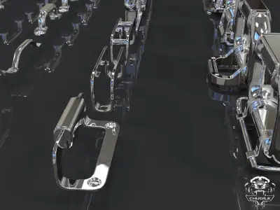 Handles pack Low-poly 3D model