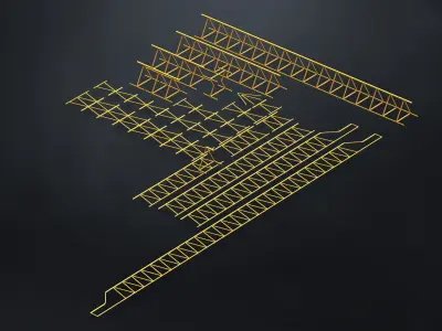 150 SUBD Scifi Architectural Kitbash elements Vol 3 3D model