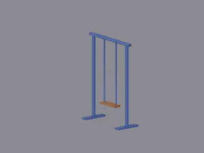 Swings Low Poly 3D model