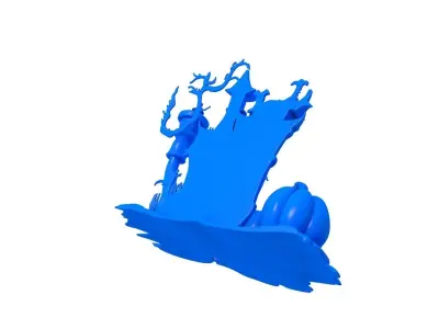 Halloween Ghost -  Haunted House - Halloween Graveyard  3D print model