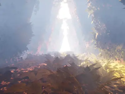 Abandoned Infinite Architectural Maze Concept Environment  Low-poly 3D model