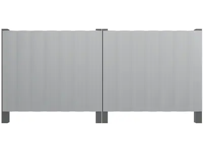 Low Poly Construction Metal Fence v1 001 Low-poly 3D model