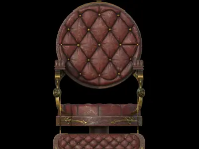 Vintage chair Low-poly 3D model