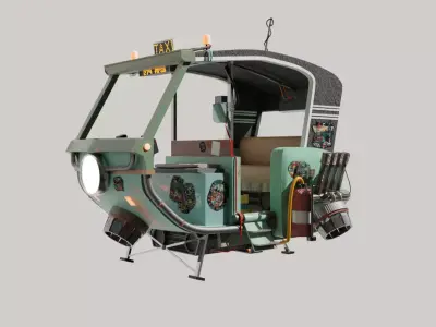 Sci fi tuk tuk 3D model