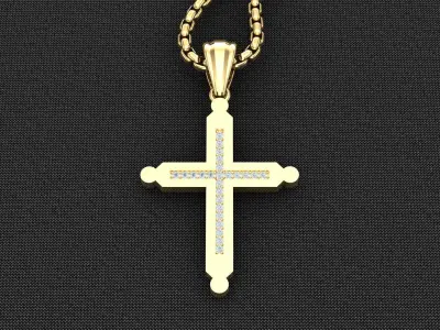 Cross Light Gold 3CP095 3DM STL 3D model