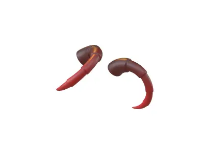 Demon Horn v3 004 Low-poly 3D model