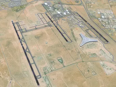 Kuwait Airport 10km Low-poly 3D model