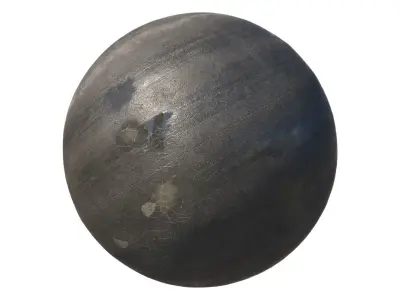 Wet damaged road texture 3D model